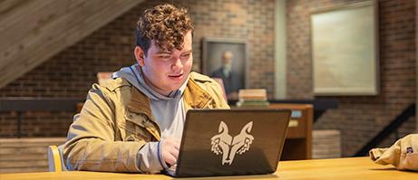 student on laptop